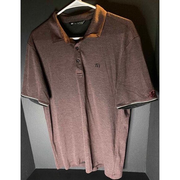 Travis Mathew Other - Travis Mathew Polo Shirt Mens L Maroon Anaheim Ducks Embroidered Golf